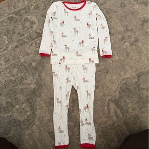 Kyte BABY White One-Piece Pajamas with Red Trim